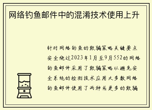 网络钓鱼邮件中的混淆技术使用上升 